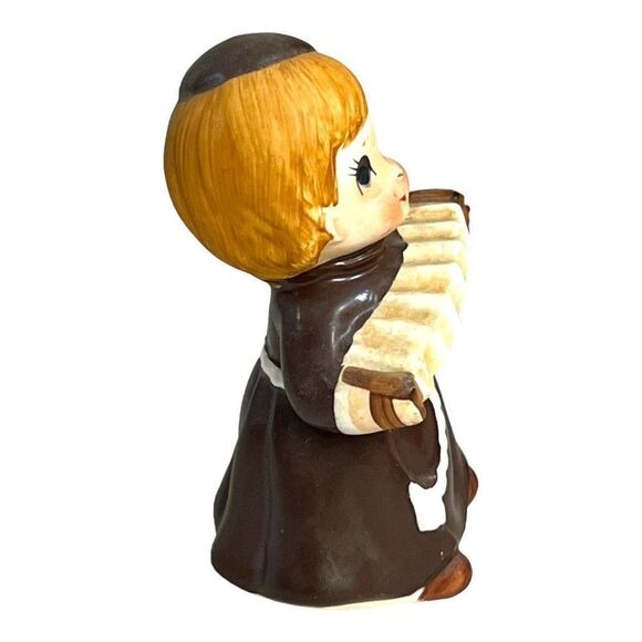 Lot 2 Vintage Ceramic Monks Friars Playing insturments Harp Banjo Made In japan - Picture 11 of 14